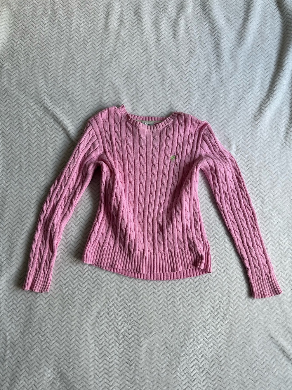 Lilly Pulitzer Pink Cableknit Sweater Size S